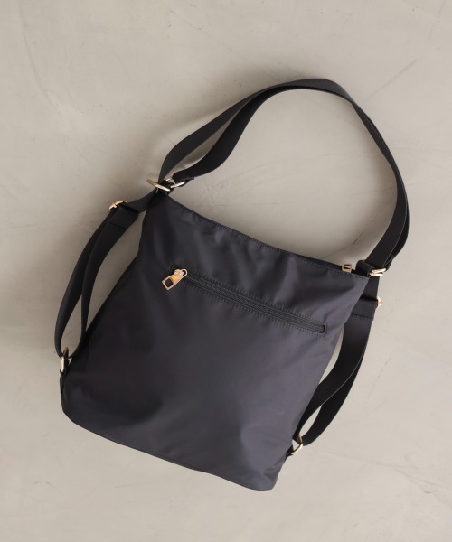 Bou Jeloud（ブージュルード）の「ナイロン２ＷＡＹバッグ（ショルダーバッグ・レディース・グレイッシュベージュ/ブラック・ONESIZE）」の10枚目の写真