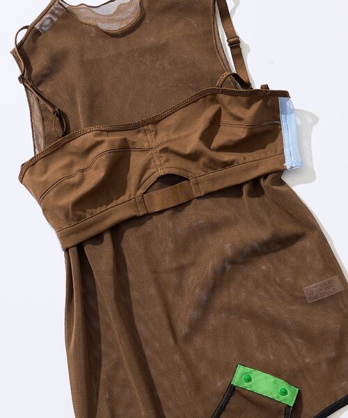 overneath(オーバーニース)の「【OVERNEATH】Bra065(キャミソール・レディース・ブラウン/ブラック・SMALL/MEDIUM)」の3枚目の写真