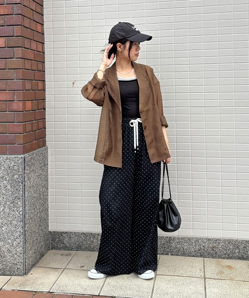 ISOOK（アイスー）の「【ISOOK / アイスー】ドットイージーパンツ / リラックスパンツ 柄パンツ 水玉 ZOZOTOWN限定（その他パンツ・レディース・ブラック・FREE）」の16枚目の写真