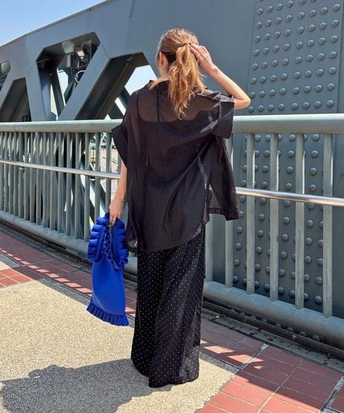 ISOOK（アイスー）の「【ISOOK / アイスー】ドットイージーパンツ / リラックスパンツ 柄パンツ 水玉 ZOZOTOWN限定（その他パンツ・レディース・ブラック・FREE）」の5枚目の写真