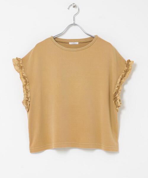 ITEMS URBANRESEARCH(アイテムズ アーバンリサーチ)の「ドッキングフリルTシャツ(Tシャツ/カットソー・レディース・スミクロ/レッド系その他/オフホワイト/ライトベージュ/オレンジ/オレンジ系その他・FREE)」の6枚目の写真