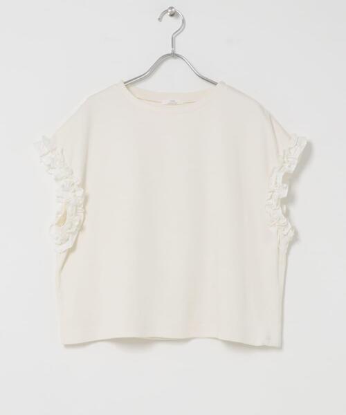 ITEMS URBANRESEARCH(アイテムズ アーバンリサーチ)の「ドッキングフリルTシャツ(Tシャツ/カットソー・レディース・スミクロ/レッド系その他/オフホワイト/ライトベージュ/オレンジ/オレンジ系その他・FREE)」の12枚目の写真