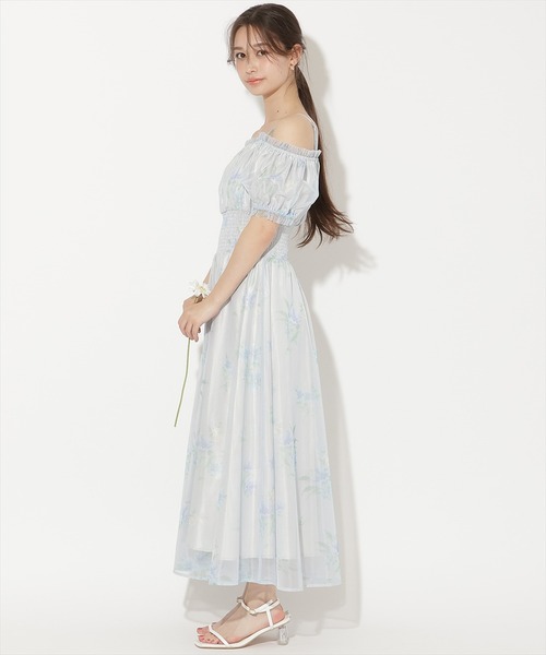 WILLSELECTION（ウィルセレクション）の「フラワーメッシュオフショルワンピース（ワンピース・レディース・ネイビー/ピンク/ホワイト/サックスブルー・FREE）」の20枚目の写真