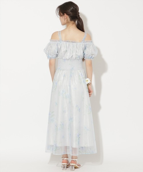 WILLSELECTION（ウィルセレクション）の「フラワーメッシュオフショルワンピース（ワンピース・レディース・ネイビー/ピンク/ホワイト/サックスブルー・FREE）」の21枚目の写真