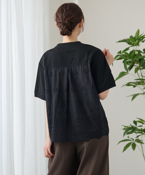 DAYRA(デイラ)の「DAYRA フラワー レース 半袖 カットソー トップス(Tシャツ/カットソー・レディース・ホワイト/ブラック・FREE)」の11枚目の写真