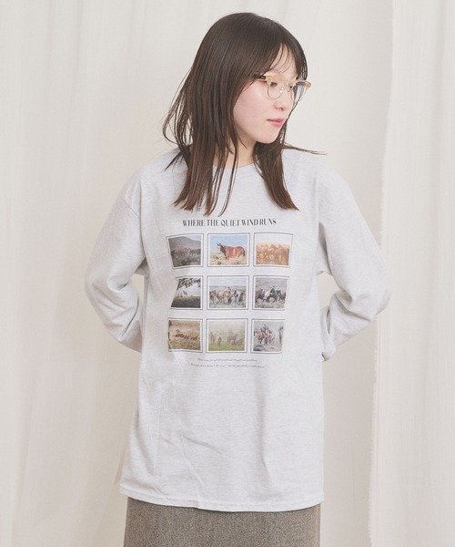 fig Ｌondon（フィグロンドン）の「Where wind runs long sleeve（Tシャツ/カットソー・レディース・アッシュグレー・FREE）」の13枚目の写真