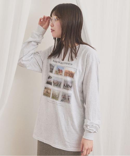 fig Ｌondon（フィグロンドン）の「Where wind runs long sleeve（Tシャツ/カットソー・レディース・アッシュグレー・FREE）」の16枚目の写真