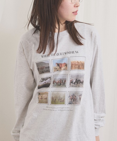 fig Ｌondon（フィグロンドン）の「Where wind runs long sleeve（Tシャツ/カットソー・レディース・アッシュグレー・FREE）」の17枚目の写真