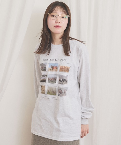 fig Ｌondon（フィグロンドン）の「Where wind runs long sleeve（Tシャツ/カットソー・レディース・アッシュグレー・FREE）」の18枚目の写真