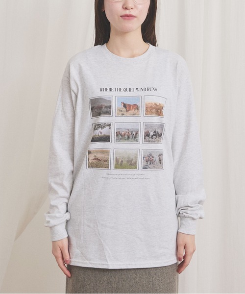 fig Ｌondon（フィグロンドン）の「Where wind runs long sleeve（Tシャツ/カットソー・レディース・アッシュグレー・FREE）」の19枚目の写真