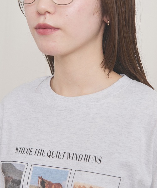fig Ｌondon（フィグロンドン）の「Where wind runs long sleeve（Tシャツ/カットソー・レディース・アッシュグレー・FREE）」の2枚目の写真