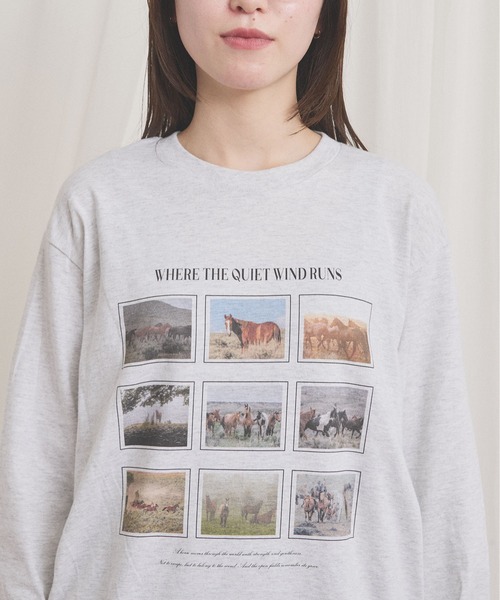 fig Ｌondon（フィグロンドン）の「Where wind runs long sleeve（Tシャツ/カットソー・レディース・アッシュグレー・FREE）」の4枚目の写真