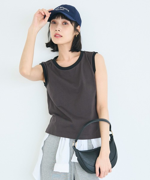 coca(coca)(コカ)の「クルーネックタンク(タンクトップ・レディース・ライトグリーン/ブラック/チャコール・L/M/S/XL)」の18枚目の写真