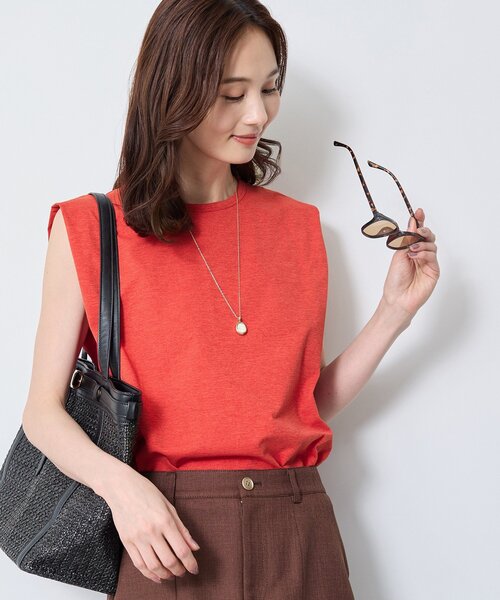 Reflect(リフレクト)の「【UVカット/接触冷感/吸水速乾】フレンチスリーブプルオーバー(Tシャツ/カットソー・レディース・ブラック/オレンジ/ホワイト・00)」の9枚目の写真