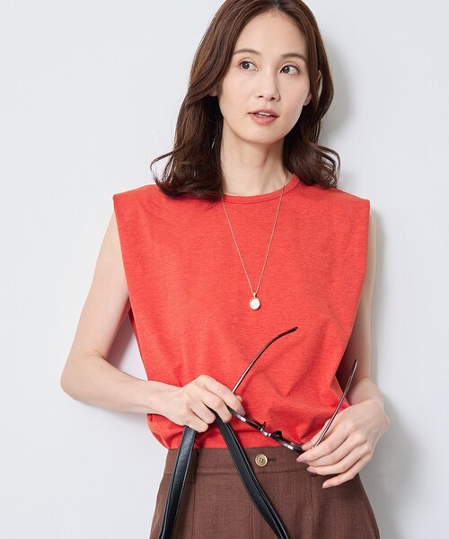 Reflect(リフレクト)の「【UVカット/接触冷感/吸水速乾】フレンチスリーブプルオーバー(Tシャツ/カットソー・レディース・ブラック/オレンジ/ホワイト・00)」の11枚目の写真