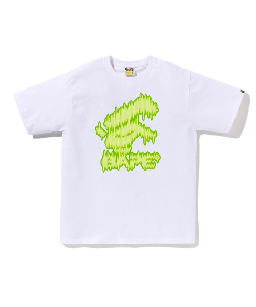 A BATHING APE（アベイシングエイプ）の「NOISY BAPE LOGO TEE（Tシャツ/カットソー・メンズ・ホワイト/ブラック・SMALL/LARGE/XX-LARGE/MEDIUM/X-LARGE/XXX-LARGE）」の2枚目の写真