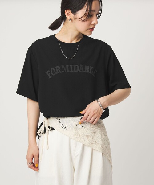 green label relaxing(グリーンレーベルリラクシング)の「【WEB限定】<at ease>ジョーゼット プリント カットソー 吸水速乾(Tシャツ/カットソー・レディース・ブラック/ホワイト/ベージュ/ケリーグリーン・FREE)」の5枚目の写真