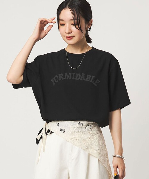 green label relaxing(グリーンレーベルリラクシング)の「【WEB限定】<at ease>ジョーゼット プリント カットソー 吸水速乾(Tシャツ/カットソー・レディース・ブラック/ホワイト/ベージュ/ケリーグリーン・FREE)」の7枚目の写真