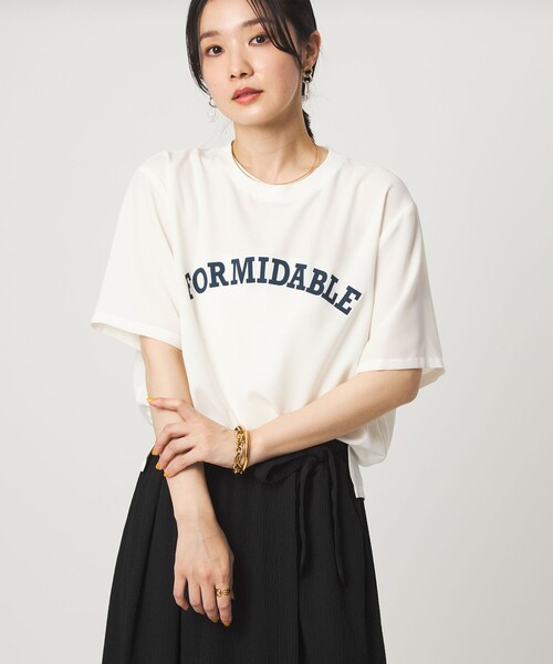 green label relaxing(グリーンレーベルリラクシング)の「【WEB限定】<at ease>ジョーゼット プリント カットソー 吸水速乾(Tシャツ/カットソー・レディース・ブラック/ホワイト/ベージュ/ケリーグリーン・FREE)」の15枚目の写真