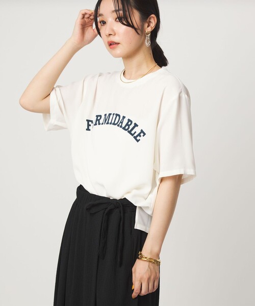green label relaxing(グリーンレーベルリラクシング)の「【WEB限定】<at ease>ジョーゼット プリント カットソー 吸水速乾(Tシャツ/カットソー・レディース・ブラック/ホワイト/ベージュ/ケリーグリーン・FREE)」の16枚目の写真