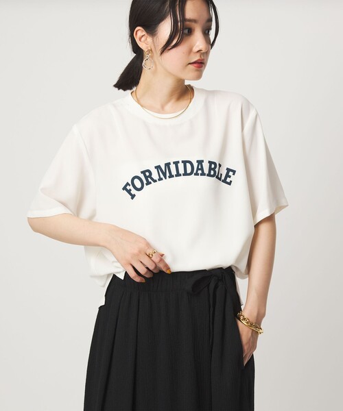 green label relaxing(グリーンレーベルリラクシング)の「【WEB限定】<at ease>ジョーゼット プリント カットソー 吸水速乾(Tシャツ/カットソー・レディース・ブラック/ホワイト/ベージュ/ケリーグリーン・FREE)」の17枚目の写真