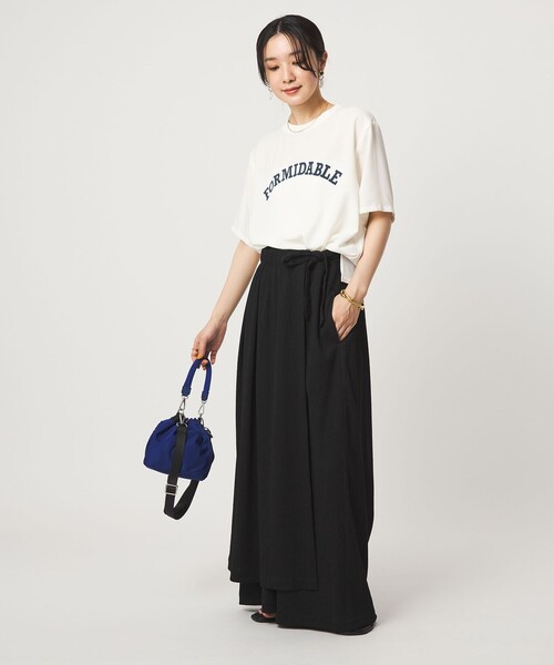green label relaxing(グリーンレーベルリラクシング)の「【WEB限定】<at ease>ジョーゼット プリント カットソー 吸水速乾(Tシャツ/カットソー・レディース・ブラック/ホワイト/ベージュ/ケリーグリーン・FREE)」の18枚目の写真