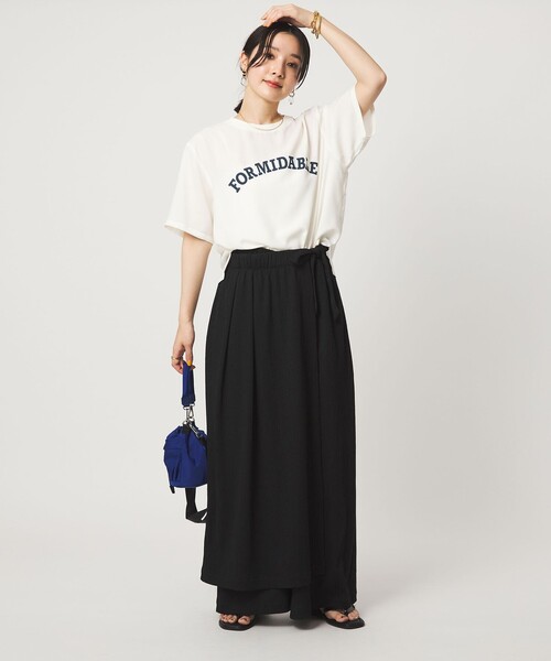 green label relaxing(グリーンレーベルリラクシング)の「【WEB限定】<at ease>ジョーゼット プリント カットソー 吸水速乾(Tシャツ/カットソー・レディース・ブラック/ホワイト/ベージュ/ケリーグリーン・FREE)」の20枚目の写真