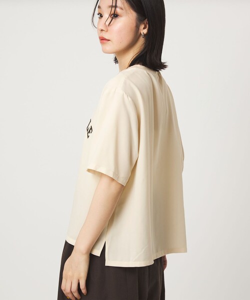 green label relaxing(グリーンレーベルリラクシング)の「【WEB限定】<at ease>ジョーゼット プリント カットソー 吸水速乾(Tシャツ/カットソー・レディース・ブラック/ホワイト/ベージュ/ケリーグリーン・FREE)」の22枚目の写真