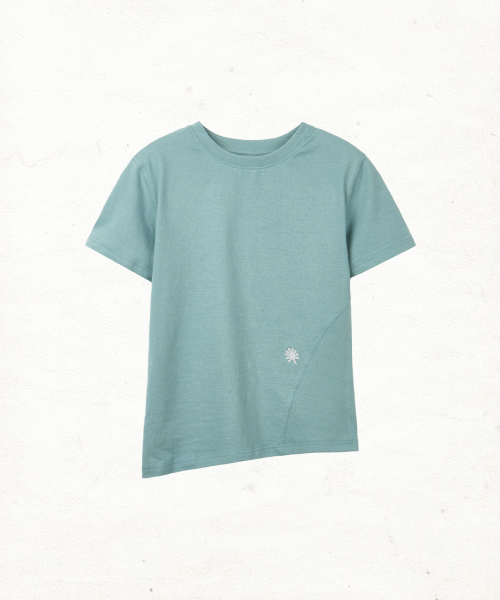 DANDEL(ダンデル)の「DD asym side rib tee (DUSTY MINT)(Tシャツ/カットソー・レディース・その他・1/2)」の2枚目の写真