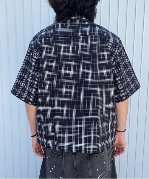 Evo+Revo(エボレボ)の「”存在感抜群” SAVEDグラフィック/クロップドチェックシャツ(シャツ/ブラウス・メンズ・レッド/ブラウン/ブラック・L/M)」の7枚目の写真