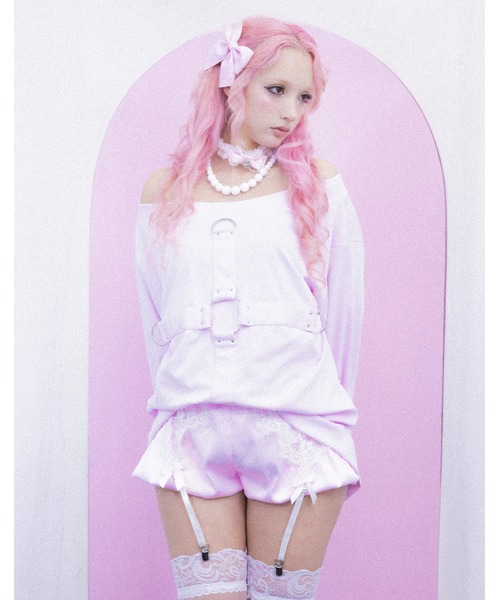 AVENCHUMU（アバンチュウム）の「Race garter balloon short pants（その他パンツ・レディース・ブラック×ピンク/ブラック/ホワイト×ピンク・FREE）」の9枚目の写真