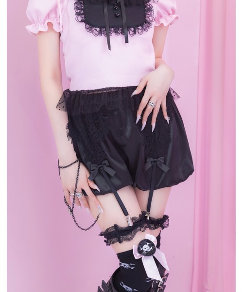 AVENCHUMU（アバンチュウム）の「Race garter balloon short pants（その他パンツ・レディース・ブラック×ピンク/ブラック/ホワイト×ピンク・FREE）」の10枚目の写真