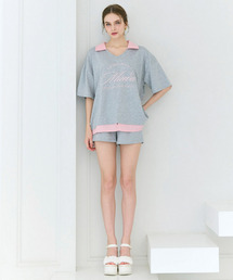 ROYAL PARTY | 【ONLINE限定】レイヤード風配色カットセットアップ(Tシャツ/カットソー)