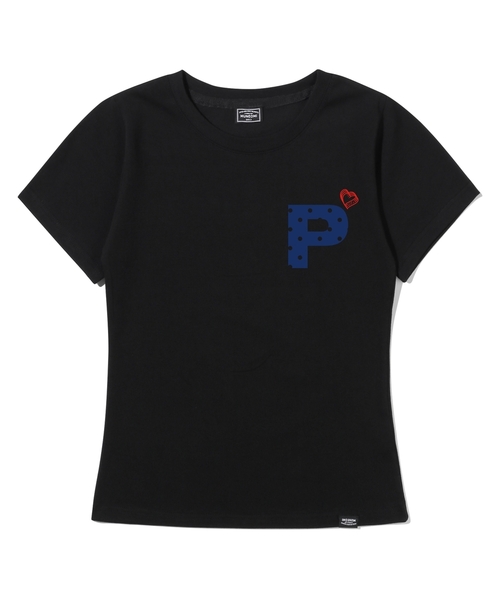PEID(ペイド)の「PD ポルカドットP スリムフィット半袖Tシャツ ブラック(Tシャツ/カットソー・レディース・ブラック・1/2/3)」の1枚目の写真