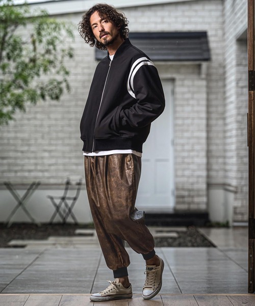CAMBIO(カンビオ)の「mp15151- Vintage Finish Faux Leather Tuck Baloon Pants タックバルーンパンツ(MIU-262-012)(その他パンツ・メンズ・ブラウン/ブラック・M/S/L)」の16枚目の写真