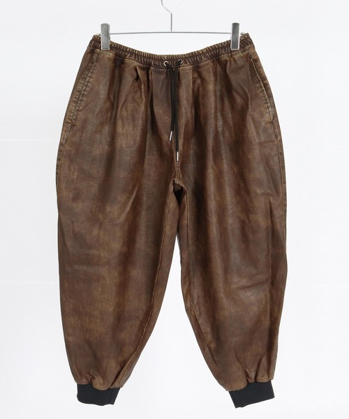 CAMBIO(カンビオ)の「mp15151- Vintage Finish Faux Leather Tuck Baloon Pants タックバルーンパンツ(MIU-262-012)(その他パンツ・メンズ・ブラウン/ブラック・M/S/L)」の17枚目の写真
