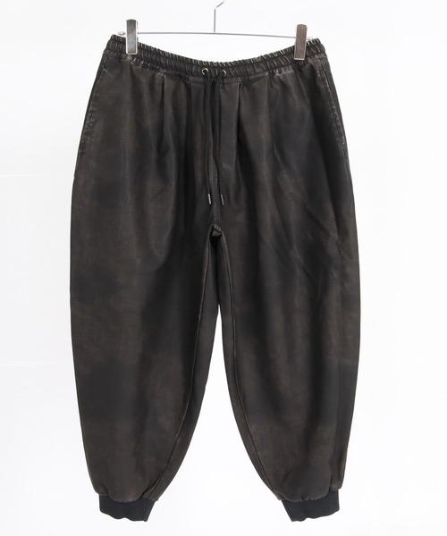CAMBIO(カンビオ)の「mp15151- Vintage Finish Faux Leather Tuck Baloon Pants タックバルーンパンツ(MIU-262-012)(その他パンツ・メンズ・ブラウン/ブラック・M/S/L)」の20枚目の写真