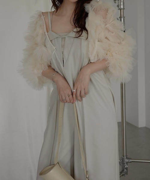 WILLFULLY(ウィルフリー)の「motif tulle sheer bolero tops(カーディガン/ボレロ・レディース・ピンク/ナチュラル/ブラック・FREE)」の12枚目の写真