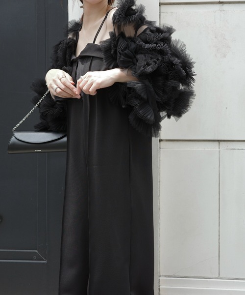 WILLFULLY(ウィルフリー)の「motif tulle sheer bolero tops(カーディガン/ボレロ・レディース・ピンク/ナチュラル/ブラック・FREE)」の18枚目の写真