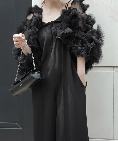 WILLFULLY(ウィルフリー)の「motif tulle sheer bolero tops(カーディガン/ボレロ・レディース・ピンク/ナチュラル/ブラック・FREE)」の19枚目の写真
