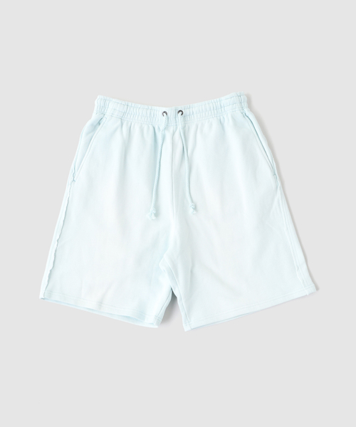 JOURNAL STANDARD relume(ジャーナルスタンダード レリューム)の「ラフカット フェード加工 スウェット ショーツ(その他パンツ・メンズ・ライトグリーン/ピンク/サックスブルー/ベージュ・LARGE/MEDIUM)」の1枚目の写真