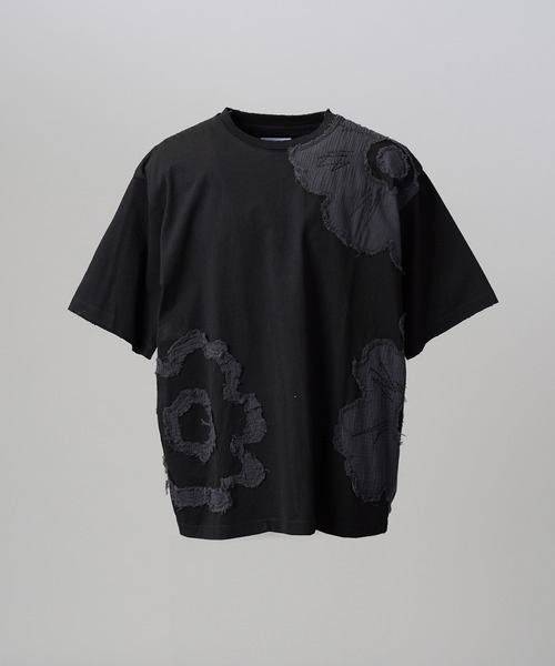 MAISON SPECIAL(メゾンスペシャル)の「《UNISEX》Flower Patches Prime-Over Crew Neck T-shirt/フラワーパッチプライムオーバークルーネックTシャツ【MAISON SPECIAL/メゾンスペシャル】(Tシャツ/カットソー・メンズ・ブラック/ホワイト・2/1/0)」の12枚目の写真