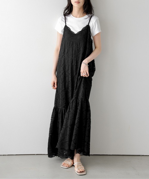 AMELY(エミリー)の「総レースキャミソールワンピース(ワンピース・レディース・ホワイト/ブラック・フリー)」の11枚目の写真
