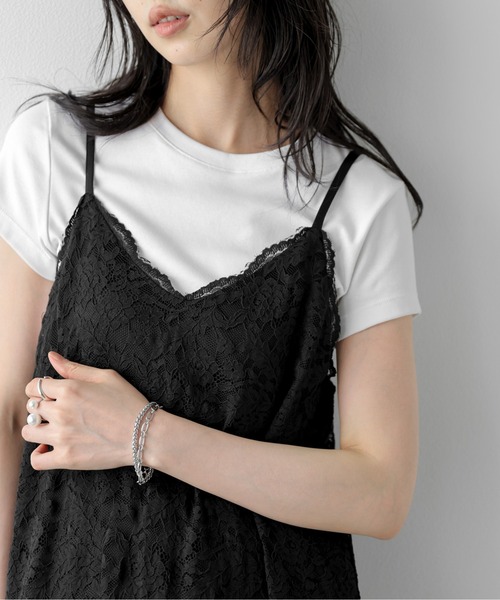 AMELY(エミリー)の「総レースキャミソールワンピース(ワンピース・レディース・ホワイト/ブラック・フリー)」の14枚目の写真