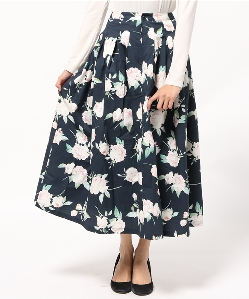 MOUSSY(マウジー)の「FLOWER MIMOLLET SK/F(スカート・レディース・イエロー系その他/ダークネイビー・0/1/2)」の3枚目の写真