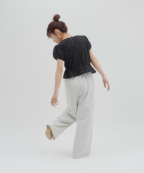 DISCOAT(ディスコート)の「【umm.】ドット柄サイドリボンフリルブラウス(シャツ/ブラウス・レディース・オフホワイト/ブラック/サックスブルー・FREE)」の8枚目の写真