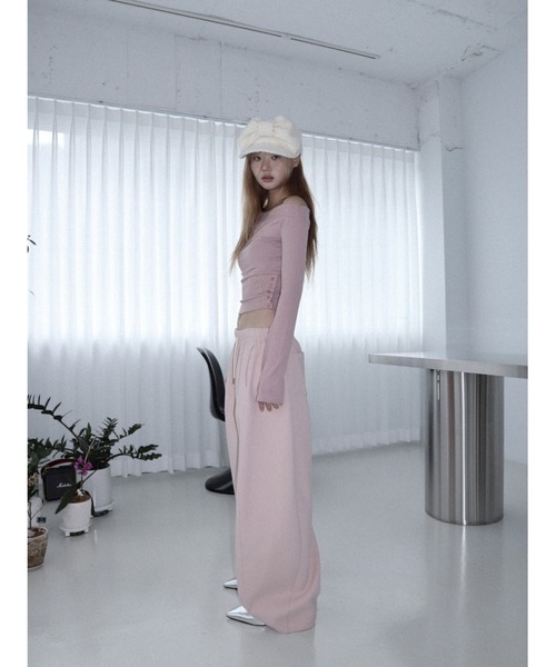 CladdA(クラタ)の「color training pants(スウェットパンツ・レディース・ピンク・FREE)」の4枚目の写真
