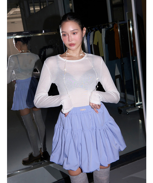 MORVE13（モルブ13）の「ソフィーパンプキンスカートショーツ（その他パンツ・レディース・アイボリー/ブラック/オリーブ/スカイブルー・SMALL/MEDIUM）」の5枚目の写真
