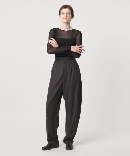LOEFF(ロエフ)の「<LOEFF>チュール ボディスーツ(Tシャツ/カットソー・レディース・ホワイト/ブラック・FREE)」の8枚目の写真