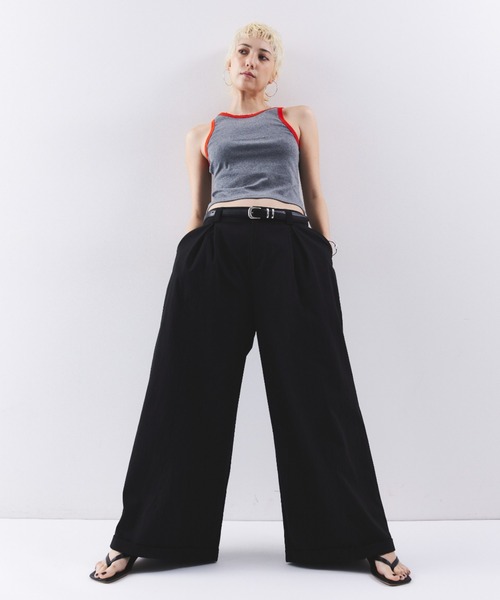 HANNE(アン)の「ローライズタックワイドパンツ(その他パンツ・レディース・ホワイト/ベージュ/ブラック・S/M)」の17枚目の写真